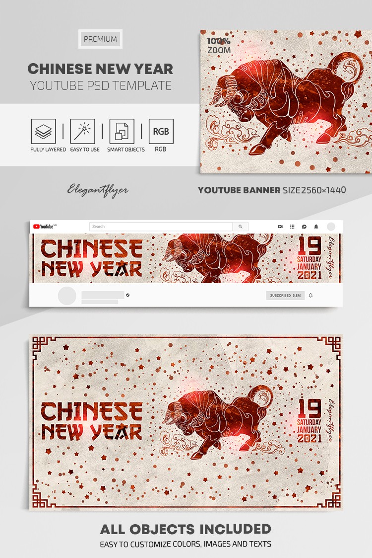 Año Nuevo chino en Youtube by ElegantFlyer