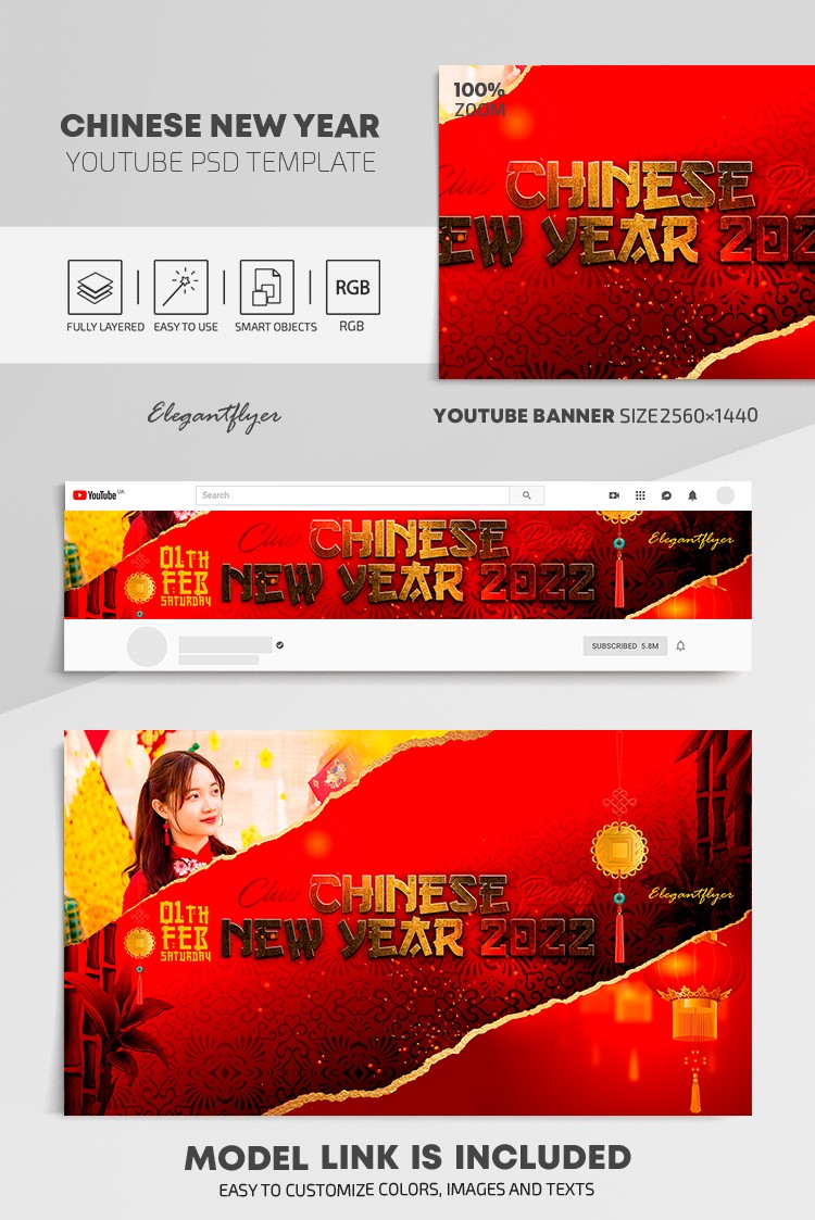 Año Nuevo Chino Youtube by ElegantFlyer