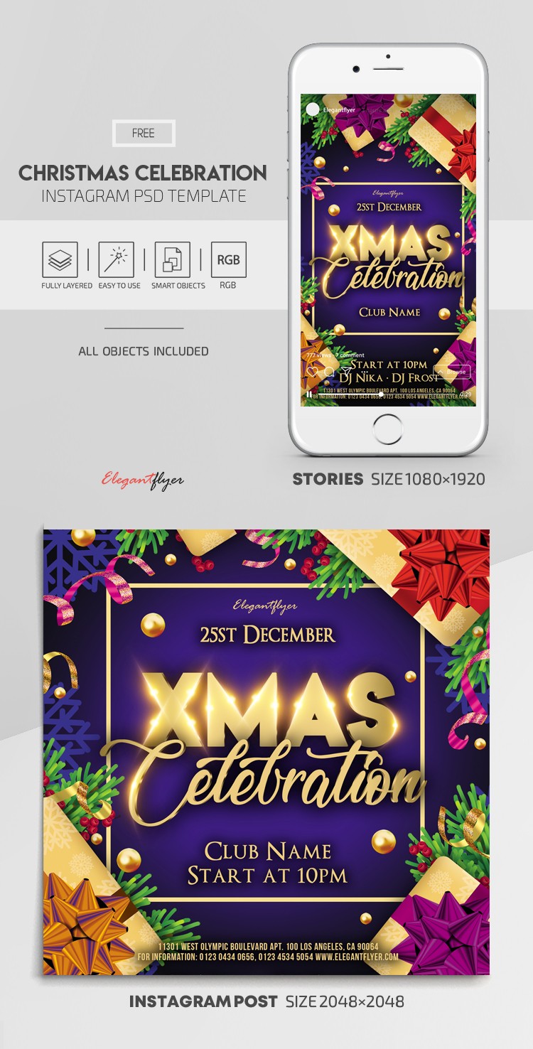 Celebración de Navidad en Instagram by ElegantFlyer