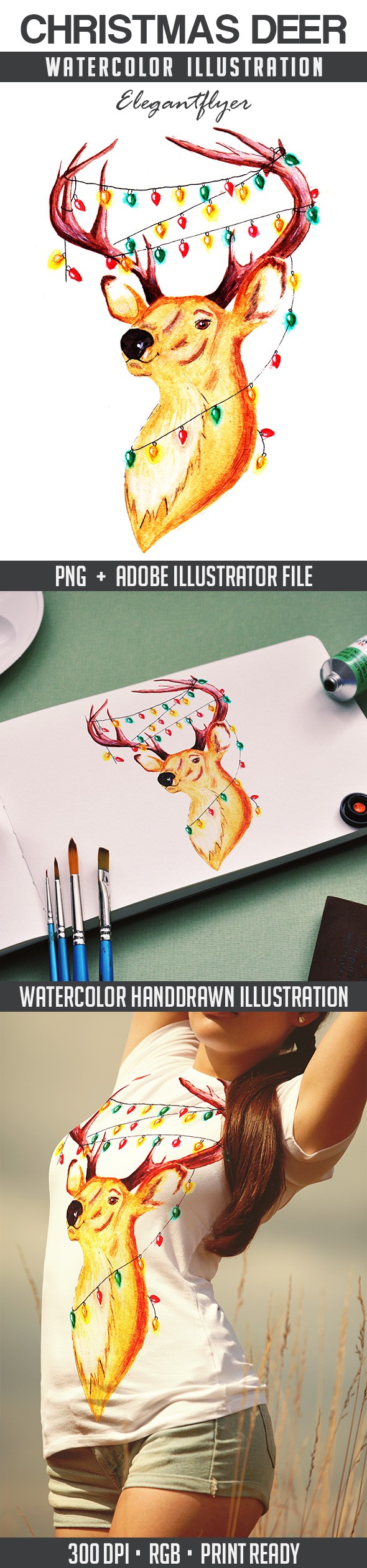 Christmas Deer by ElegantFlyer