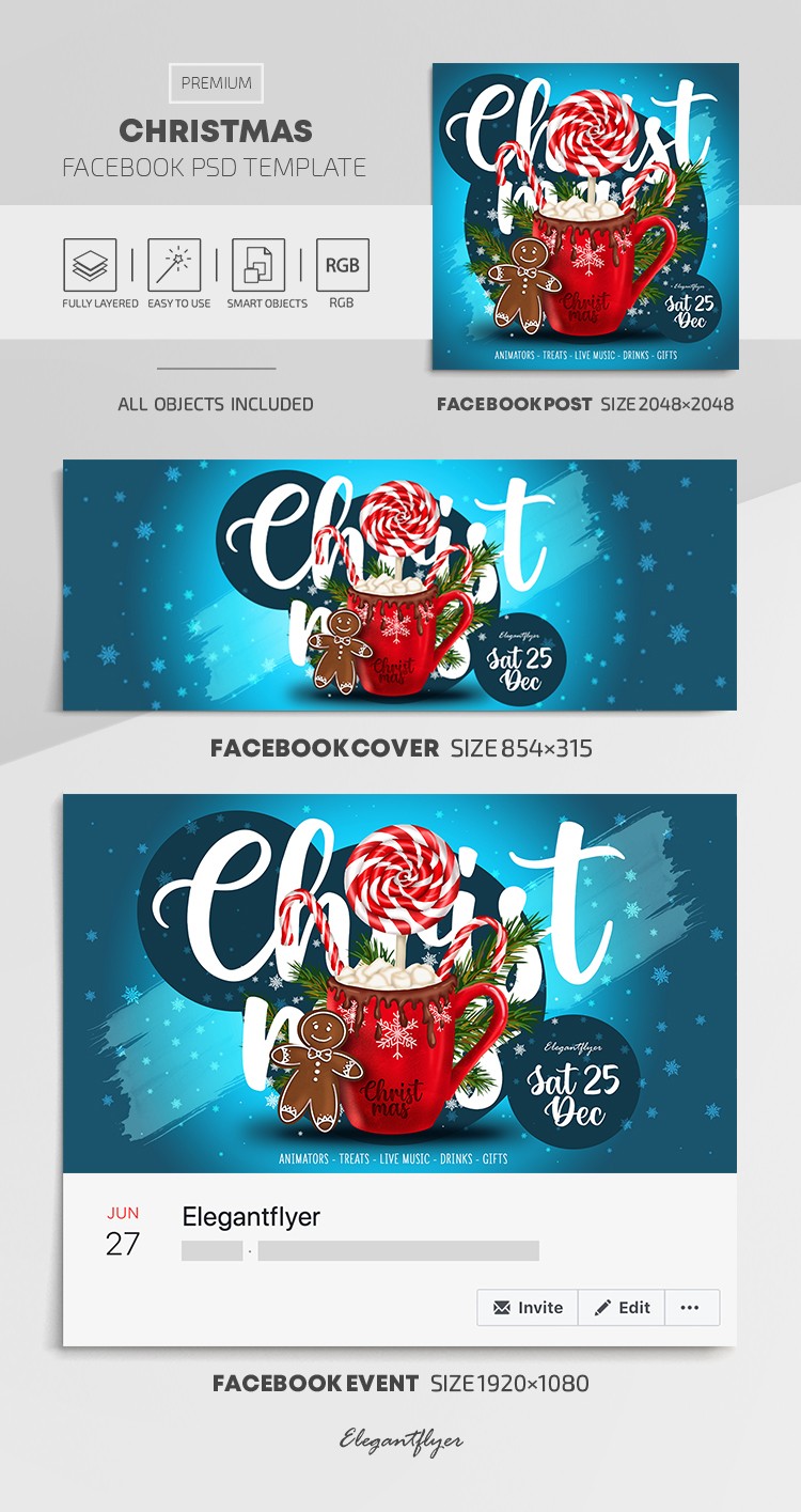 Weihnachts Facebook by ElegantFlyer