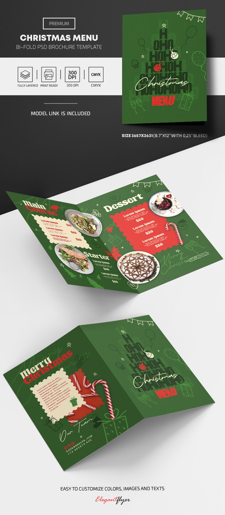 Christmas Menu by ElegantFlyer