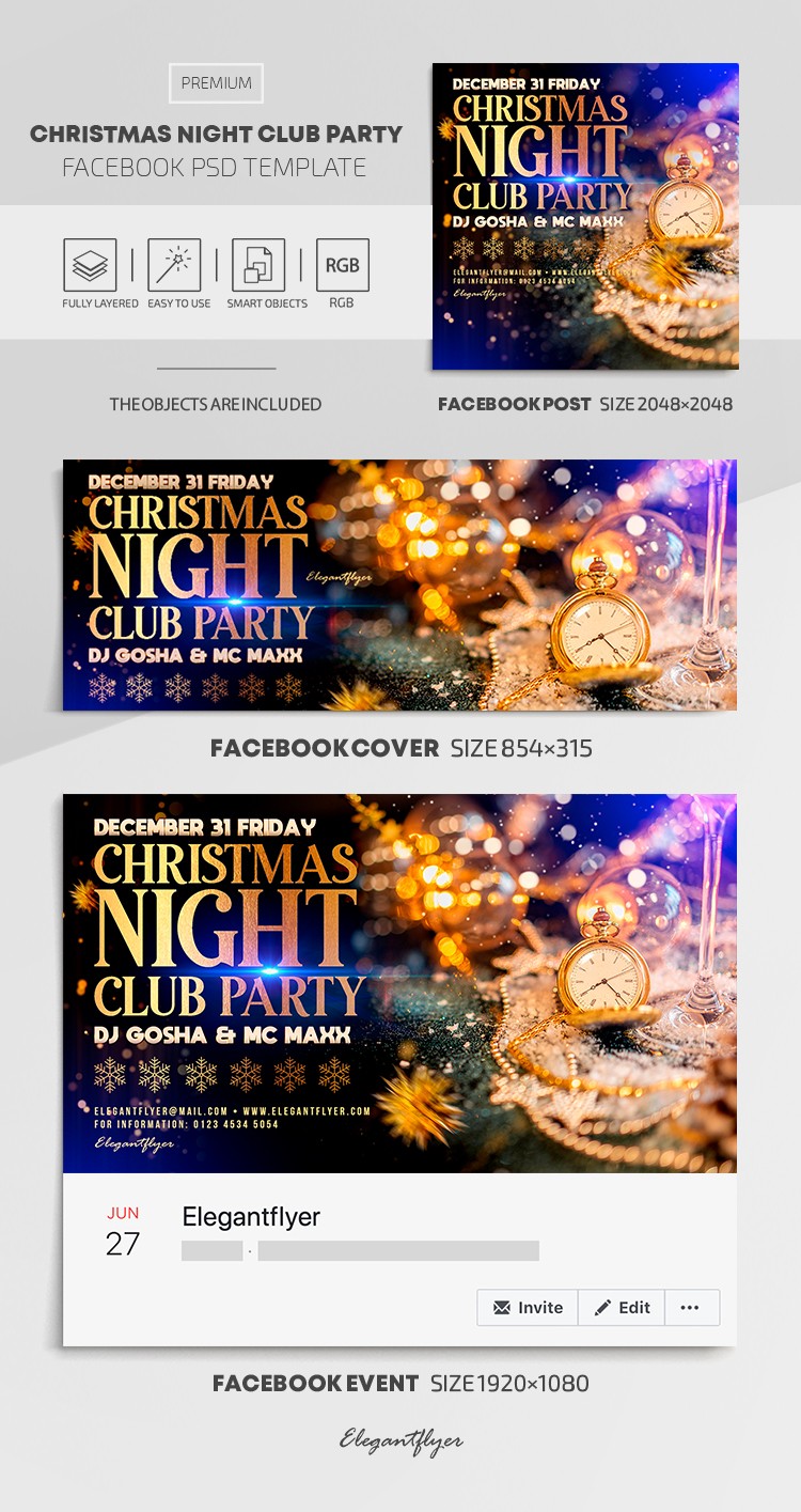 Weihnachtsnacht-Clubparty by ElegantFlyer