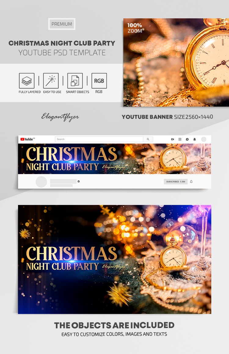 Festa natalizia in un club di notte su Youtube by ElegantFlyer