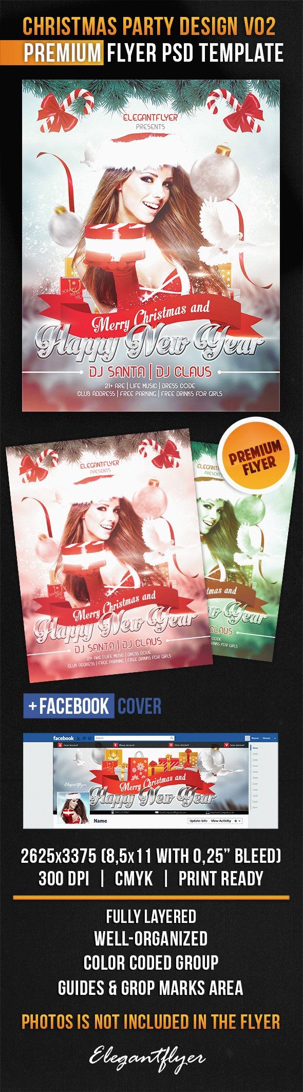 Christmas Party Design V02 by ElegantFlyer