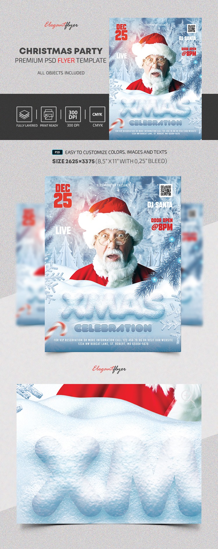 Christmas Party Flyer by ElegantFlyer