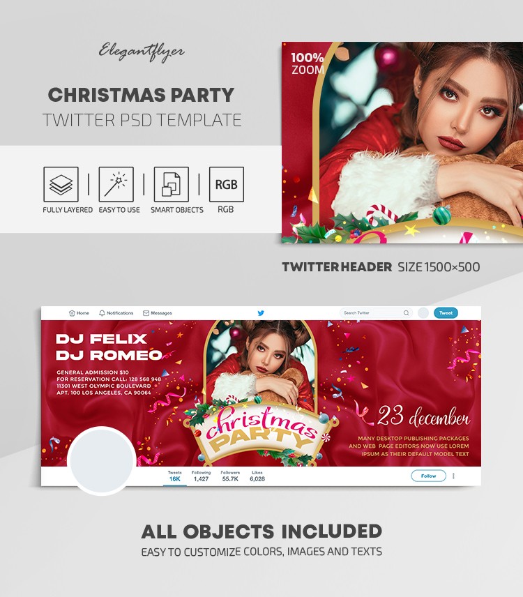 Christmas Party Twitter by ElegantFlyer