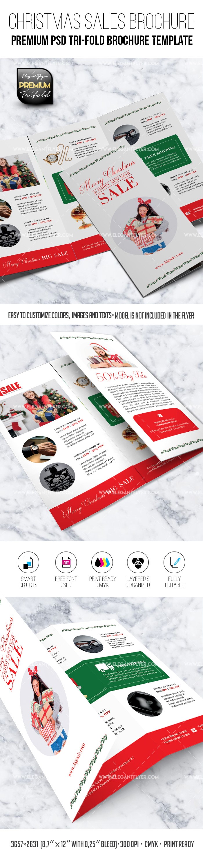 Christmas Sales Tri-Fold Brochure by ElegantFlyer