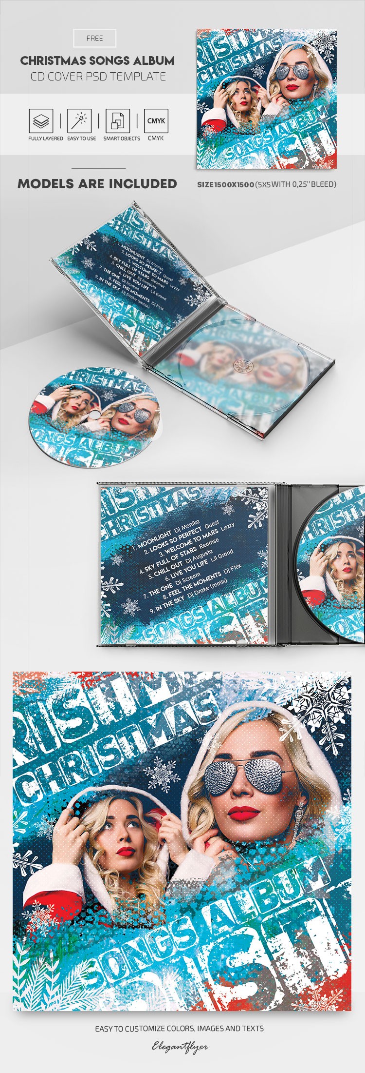 Christmas Songs CD Cover by ElegantFlyer