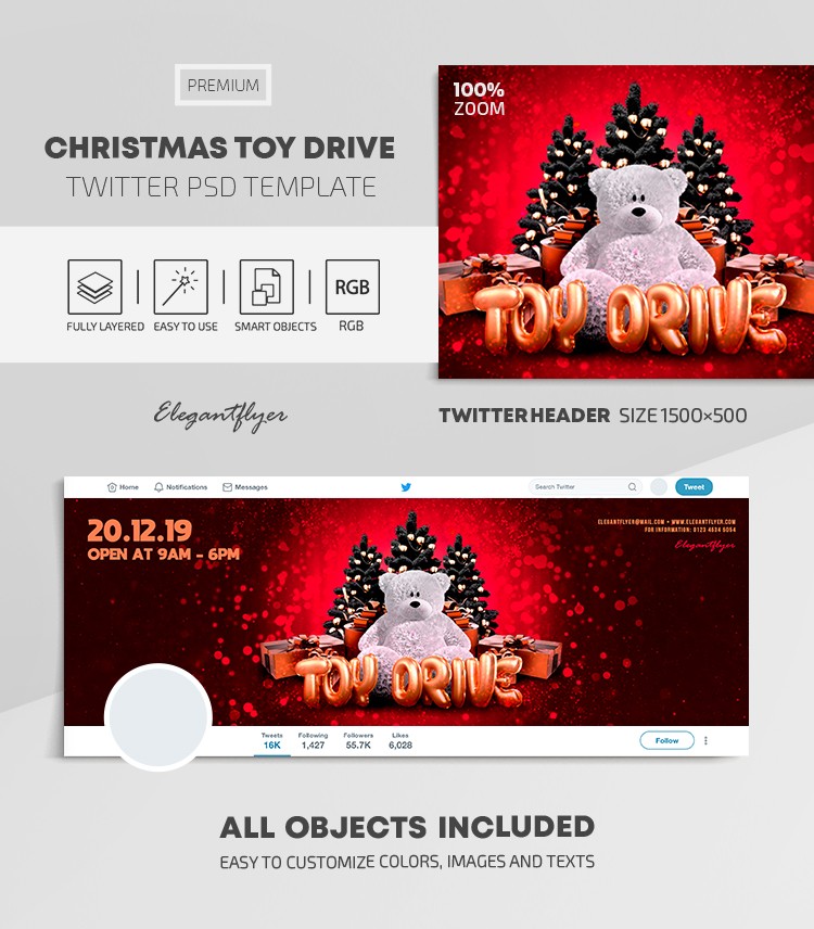 Campanha de arrecadação de brinquedos de Natal. by ElegantFlyer