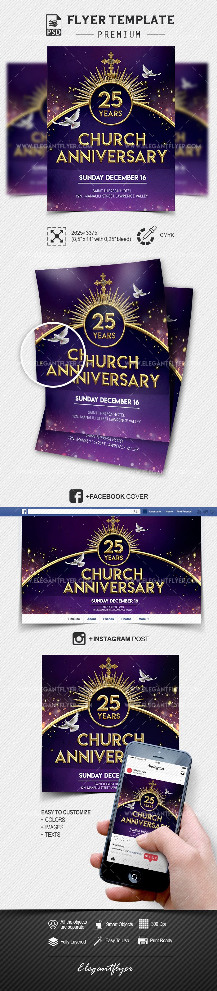 Aniversario de la Iglesia by ElegantFlyer