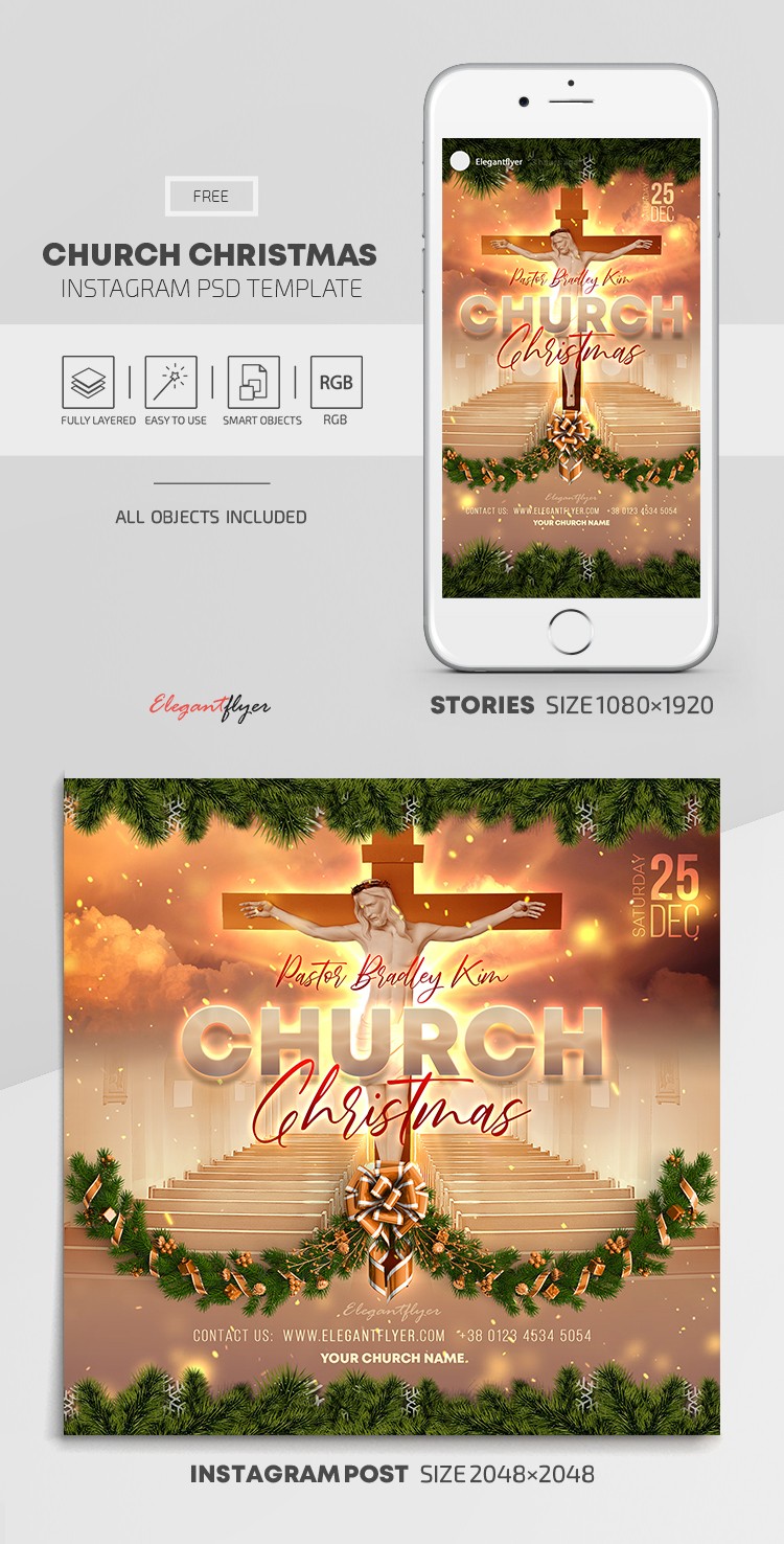 Iglesia Navidad Instagram by ElegantFlyer