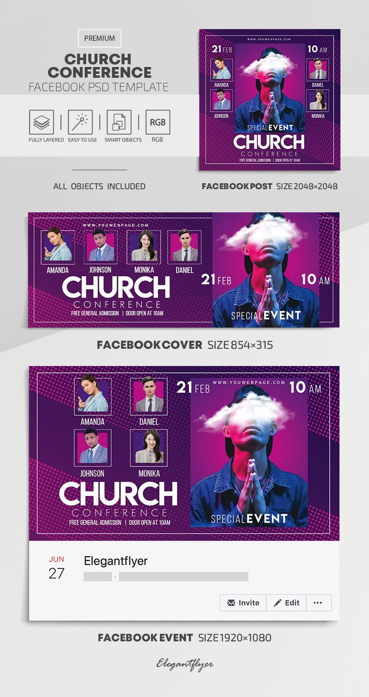 Conferencia de la iglesia en Facebook by ElegantFlyer