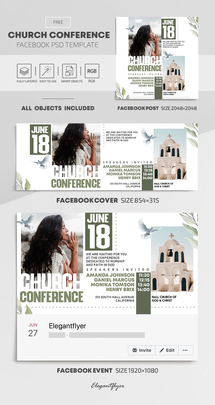 Conférence de l'église Facebook by ElegantFlyer