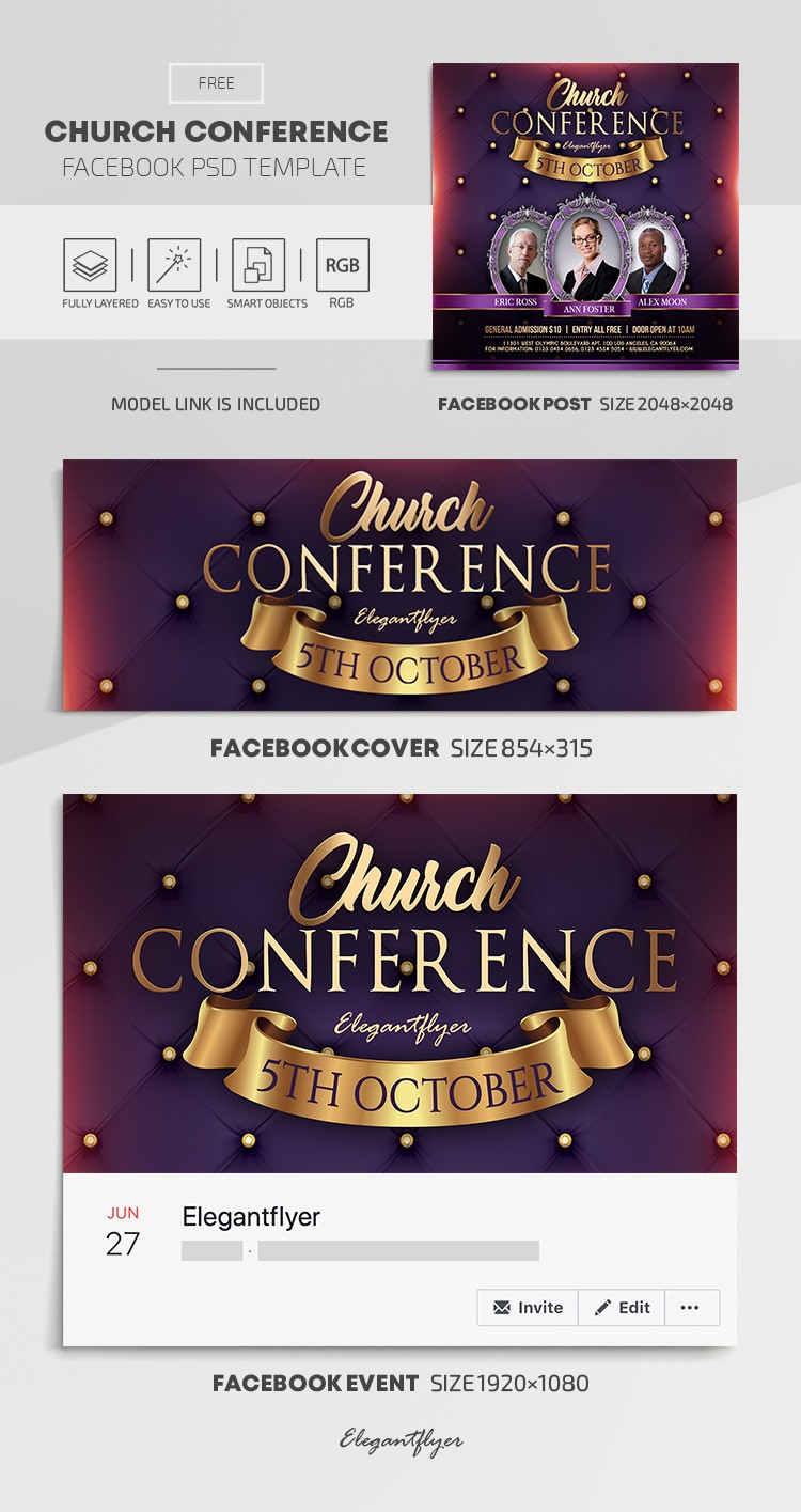 Conferencia de la Iglesia Facebook by ElegantFlyer