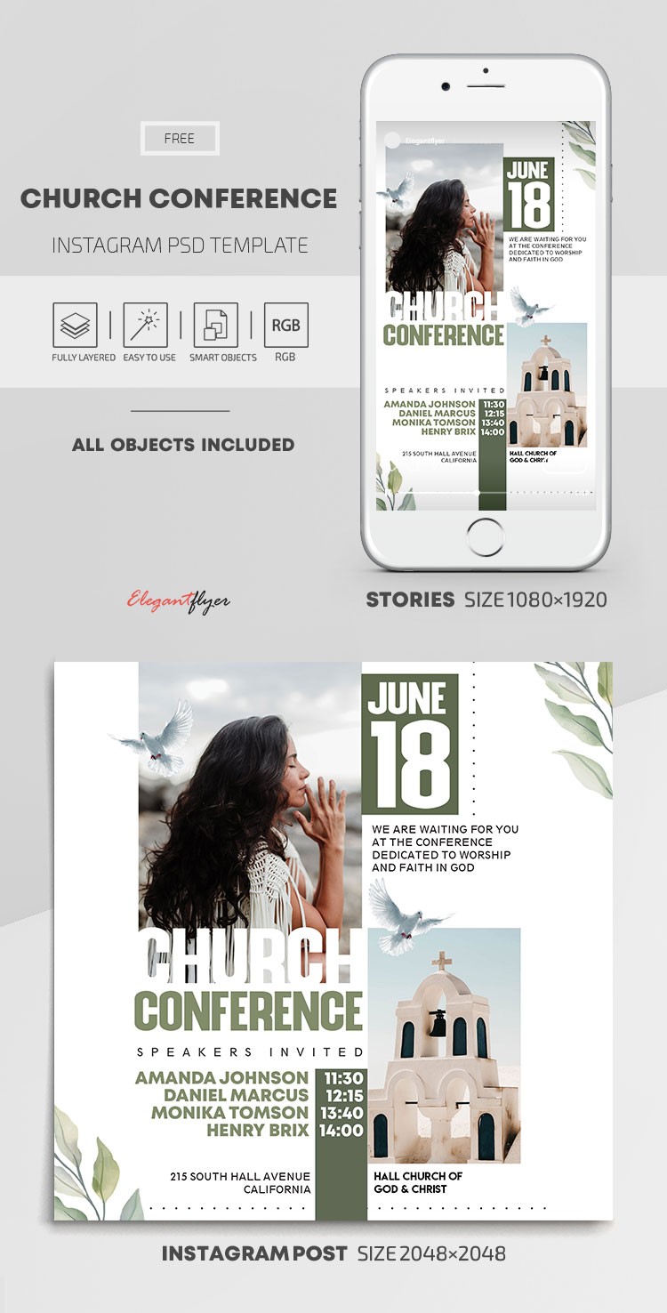 Conferência da Igreja no Instagram by ElegantFlyer