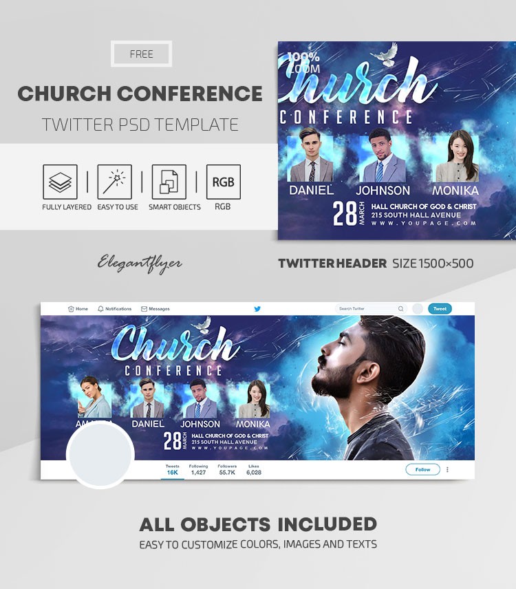Conferencia de la Iglesia en Twitter. by ElegantFlyer