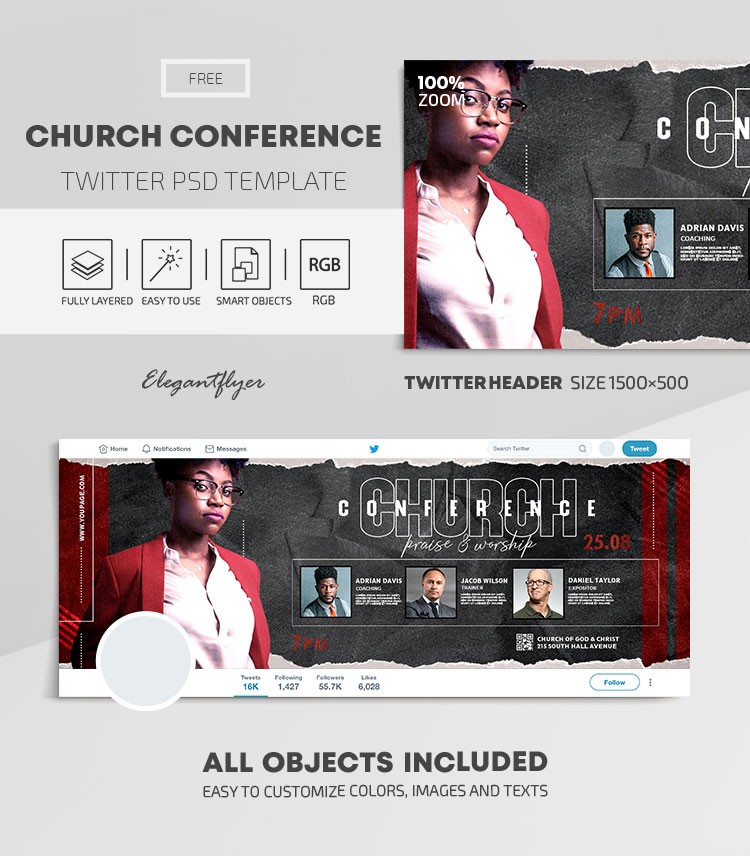 Konferencja Kościoła Twitter by ElegantFlyer