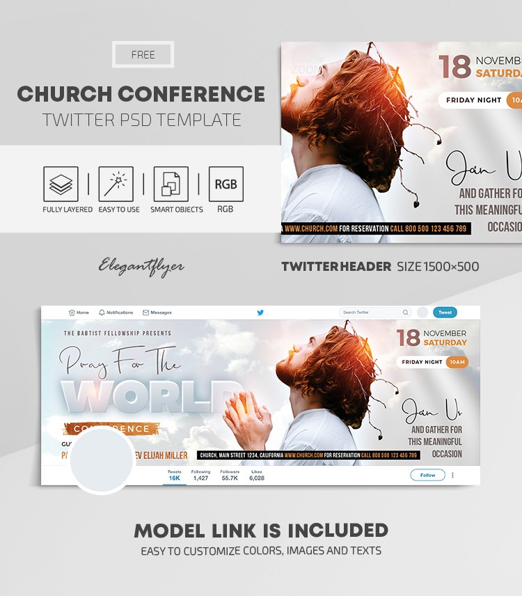 Conferência da Igreja no Twitter by ElegantFlyer