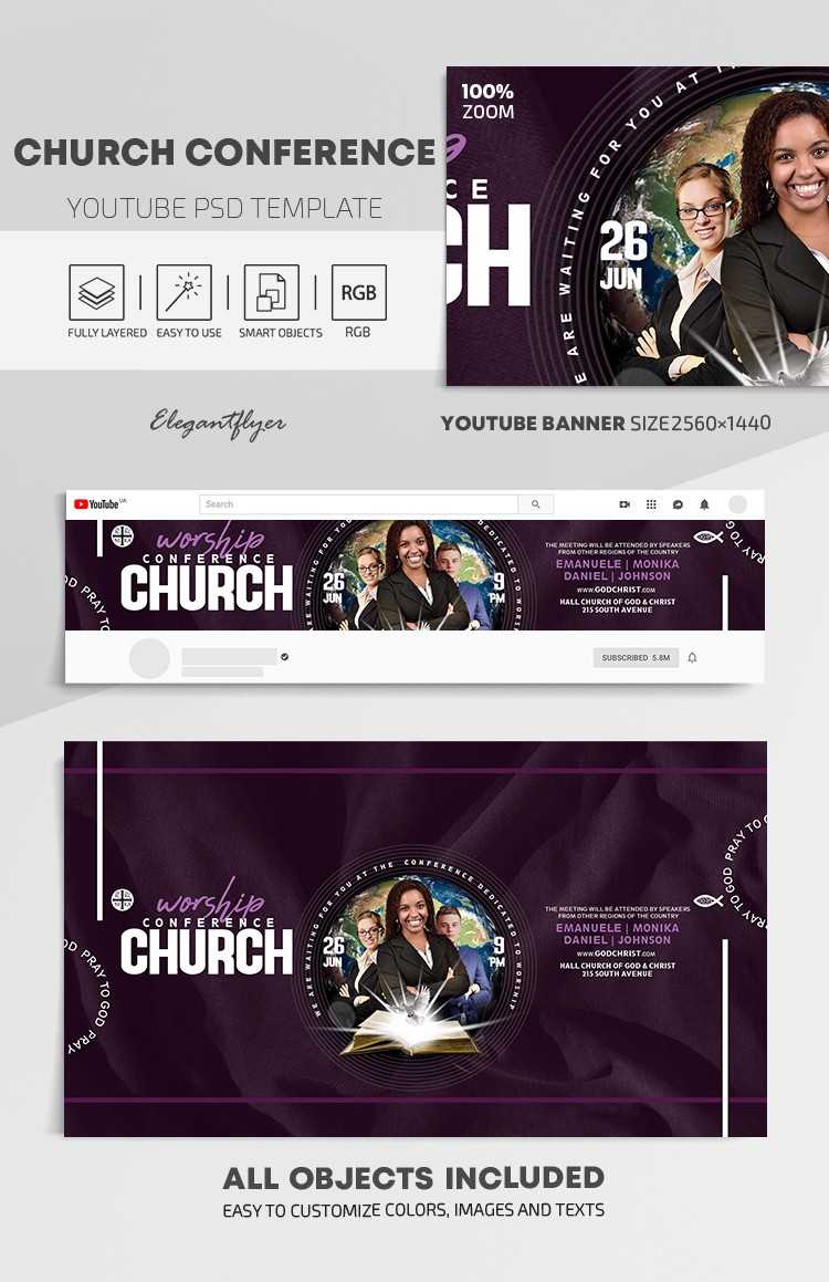 Conferência da Igreja no Youtube by ElegantFlyer