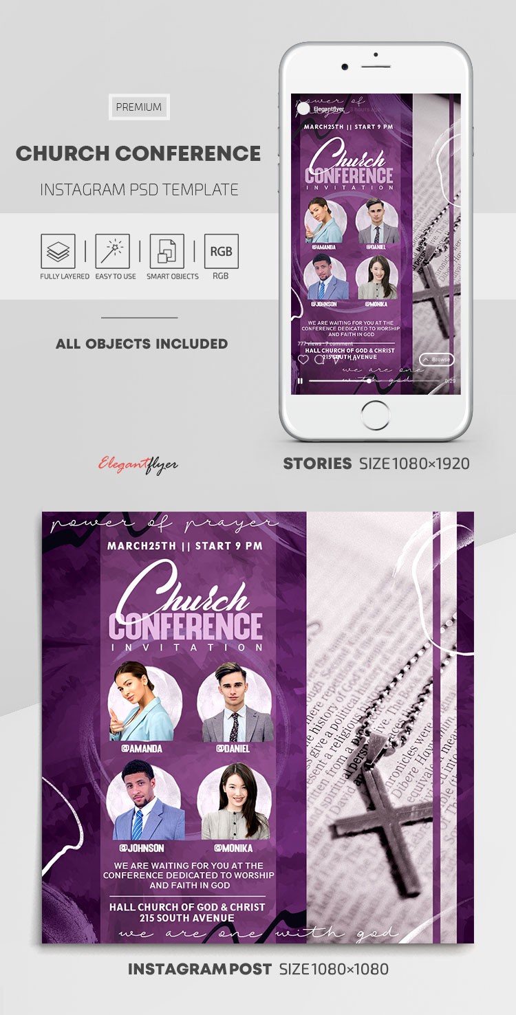 Conferência da Igreja - Instagram by ElegantFlyer