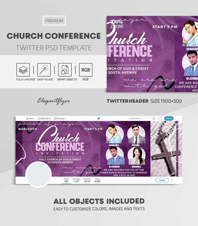 Konferencja Kościoła na Twitterze. by ElegantFlyer