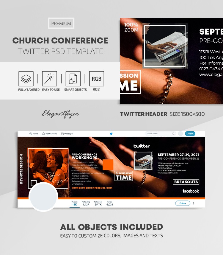 Conferenza della Chiesa su Twitter by ElegantFlyer