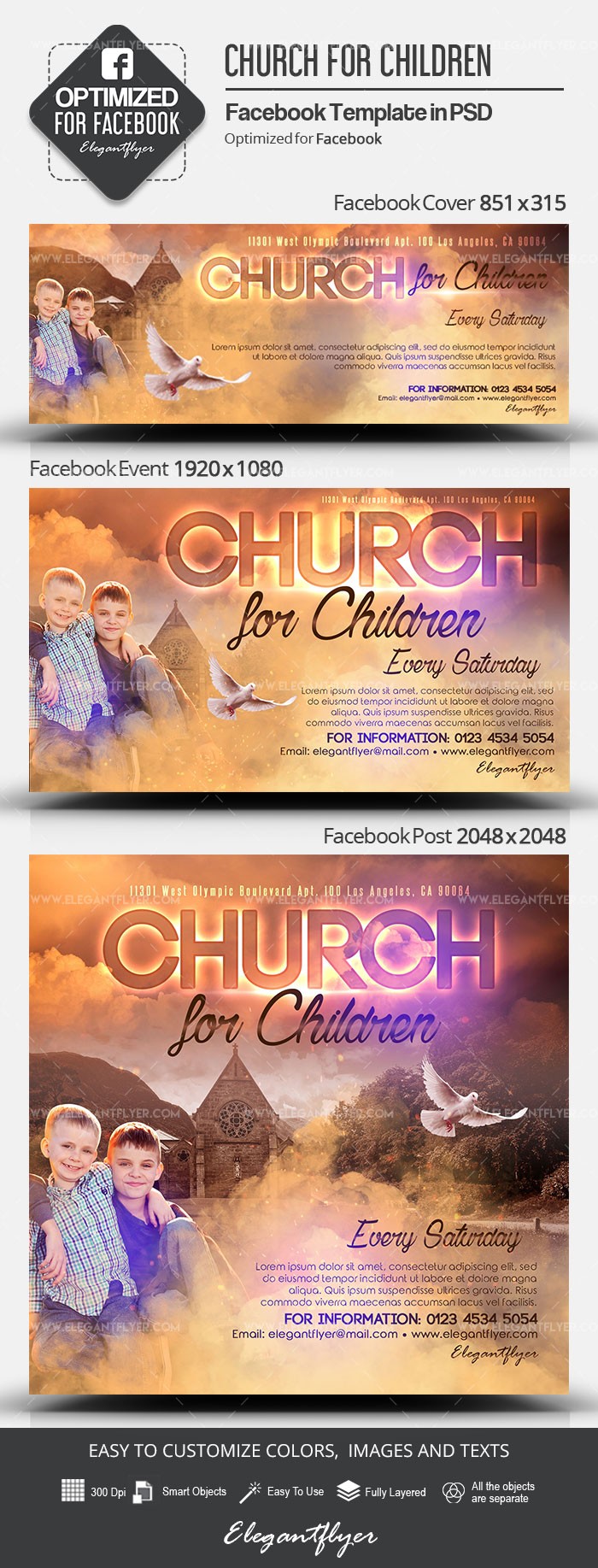 Iglesia para Niños en Facebook by ElegantFlyer