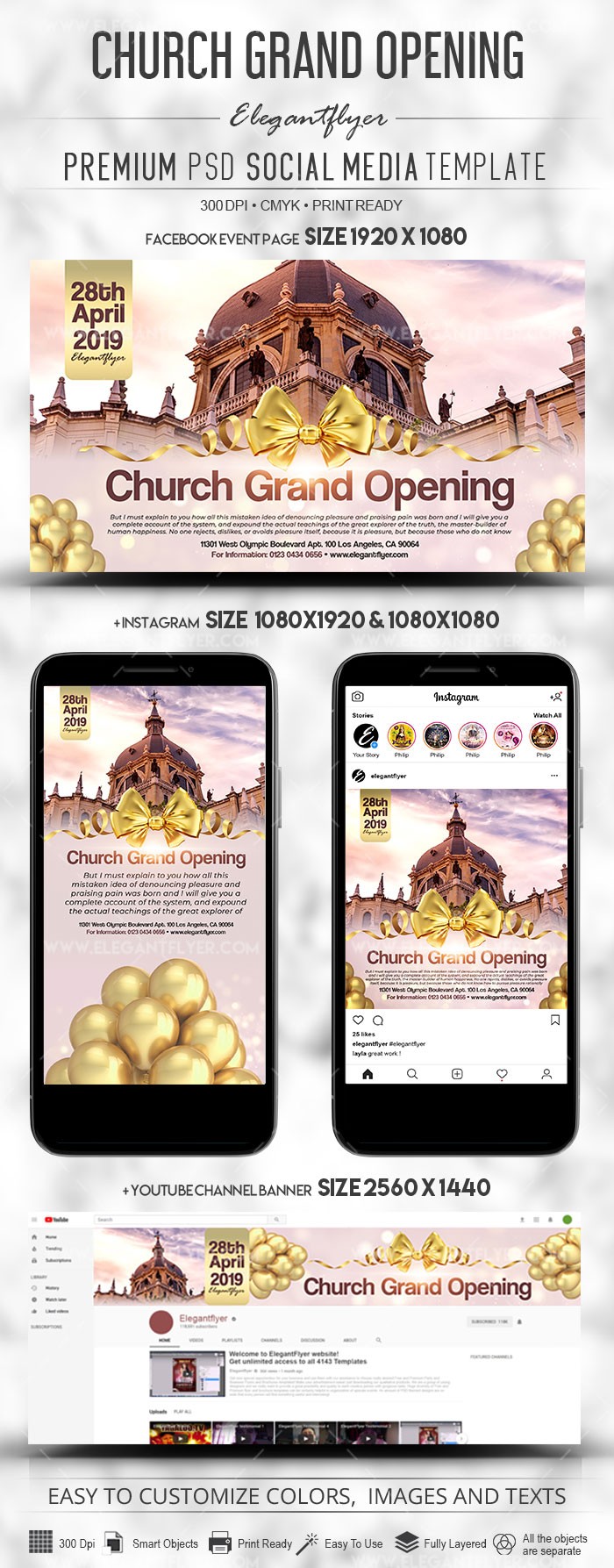 Kirche feiert Eröffnung auf Facebook by ElegantFlyer