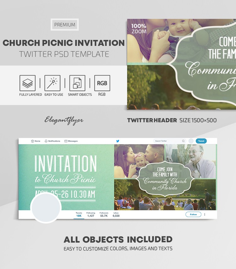 Invitación para el picnic de la iglesia by ElegantFlyer