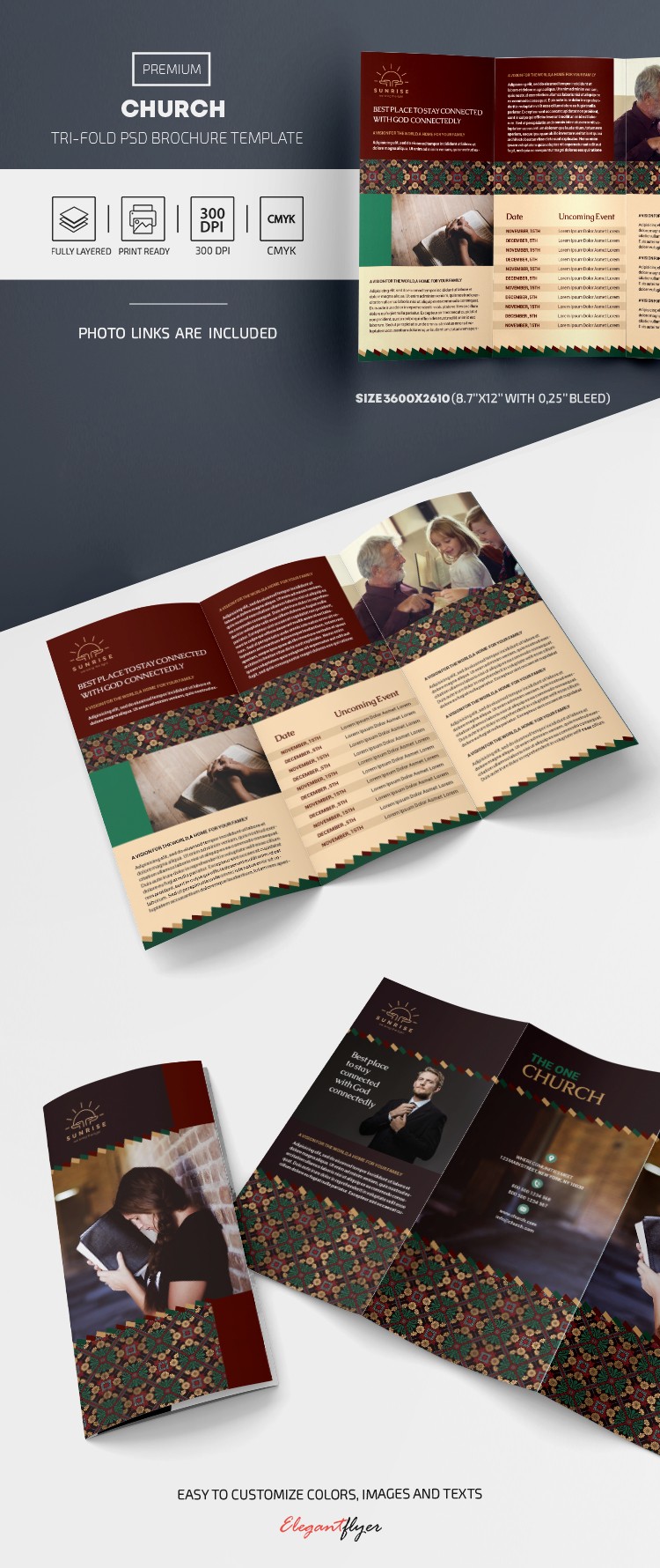Church Tri-Fold Brochure by ElegantFlyer