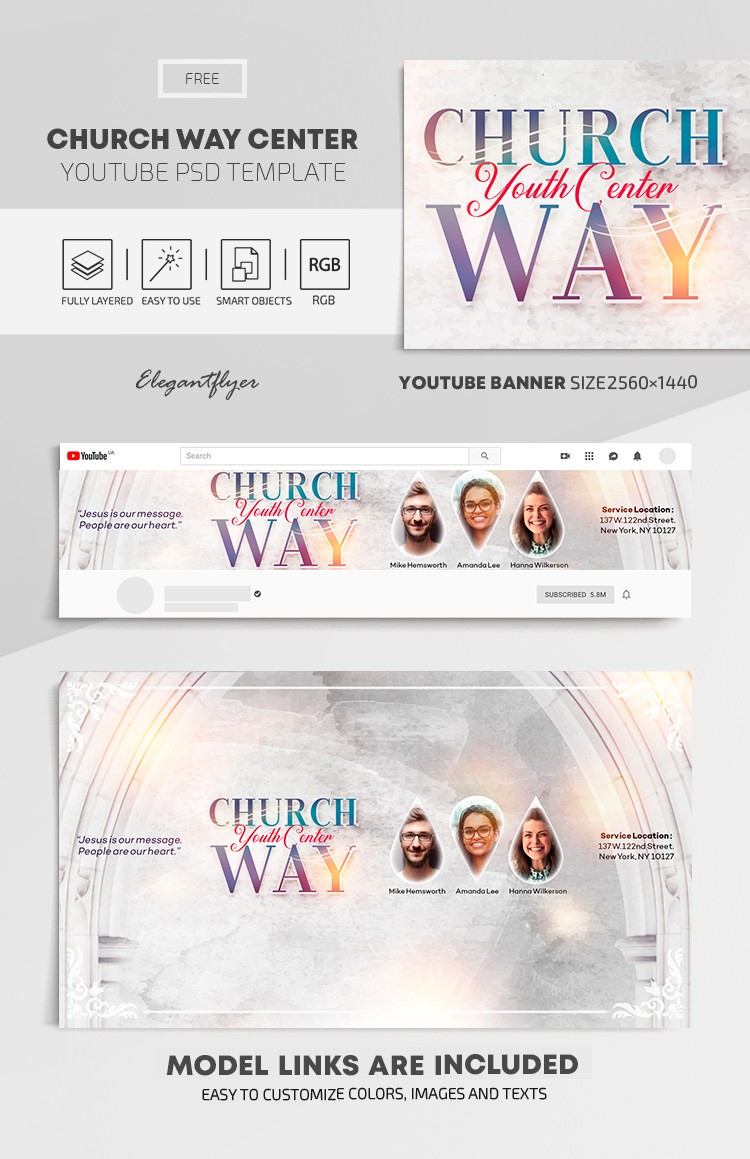 Church Way Center Youtube by ElegantFlyer