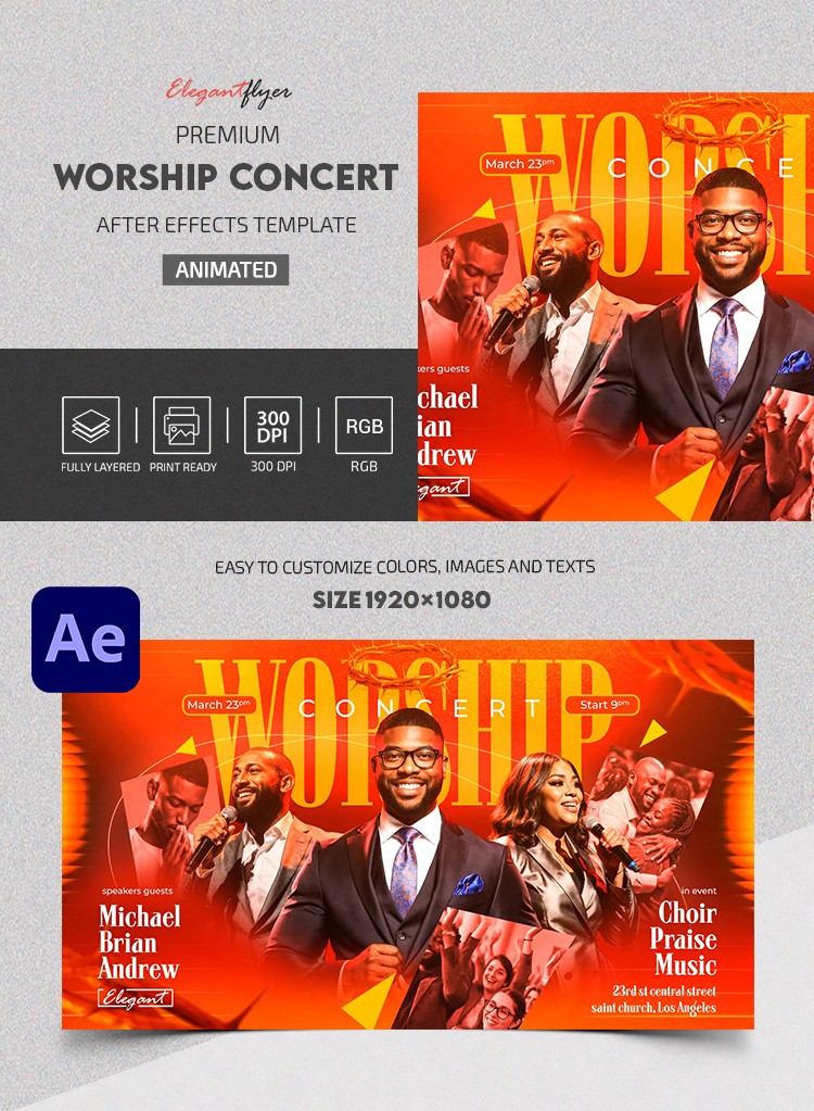 Church Worship Concert After Effects by ElegantFlyer
