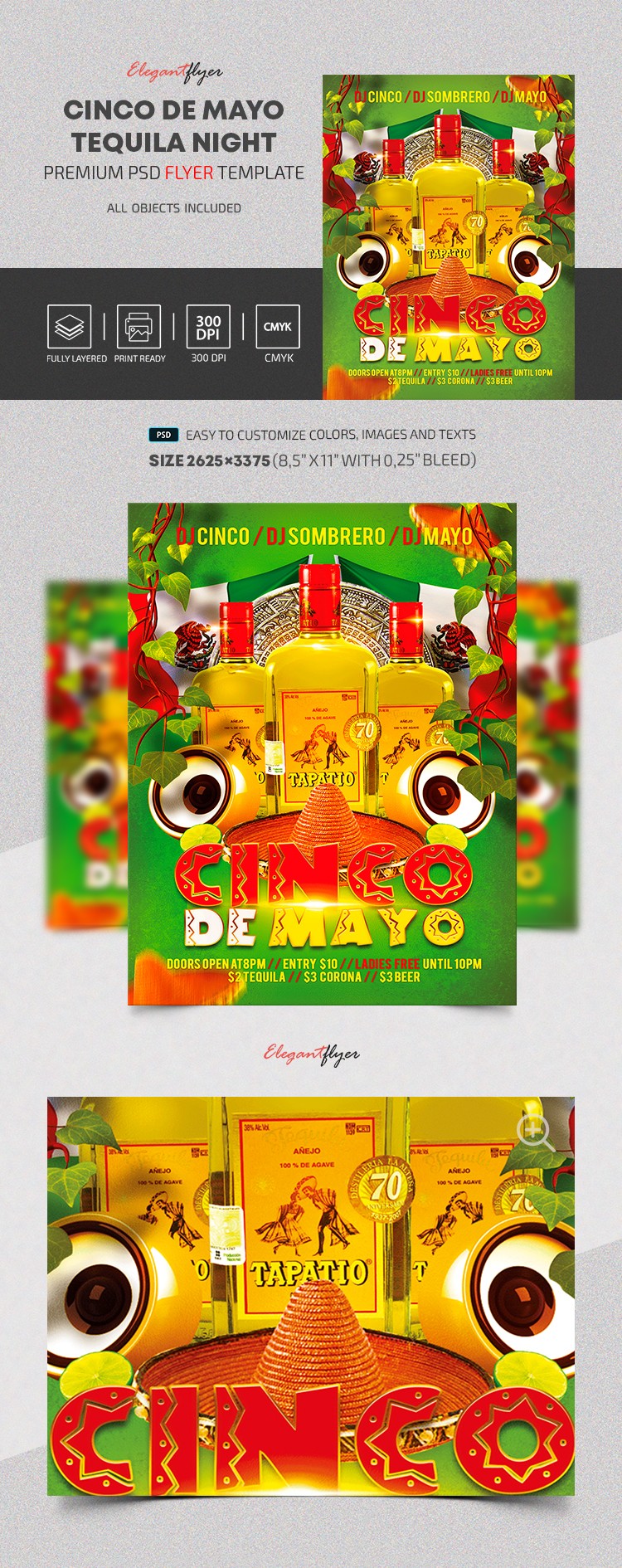 Nuit de Tequila pour Cinco De Mayo by ElegantFlyer