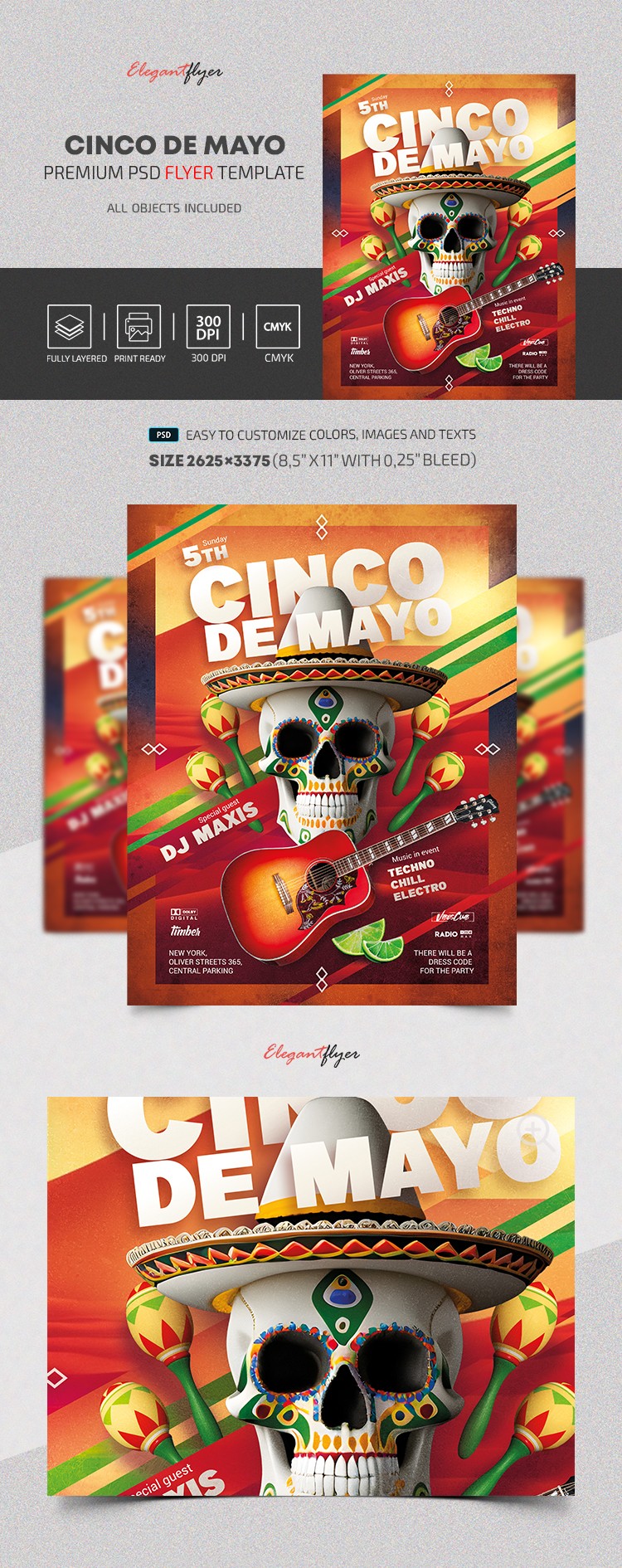 Cinco de Mayo - Plantilla premium de volante PSD. by ElegantFlyer