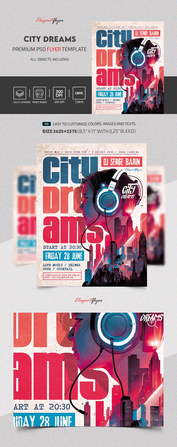 City Dreams - Premium PSD Flyer Template by ElegantFlyer