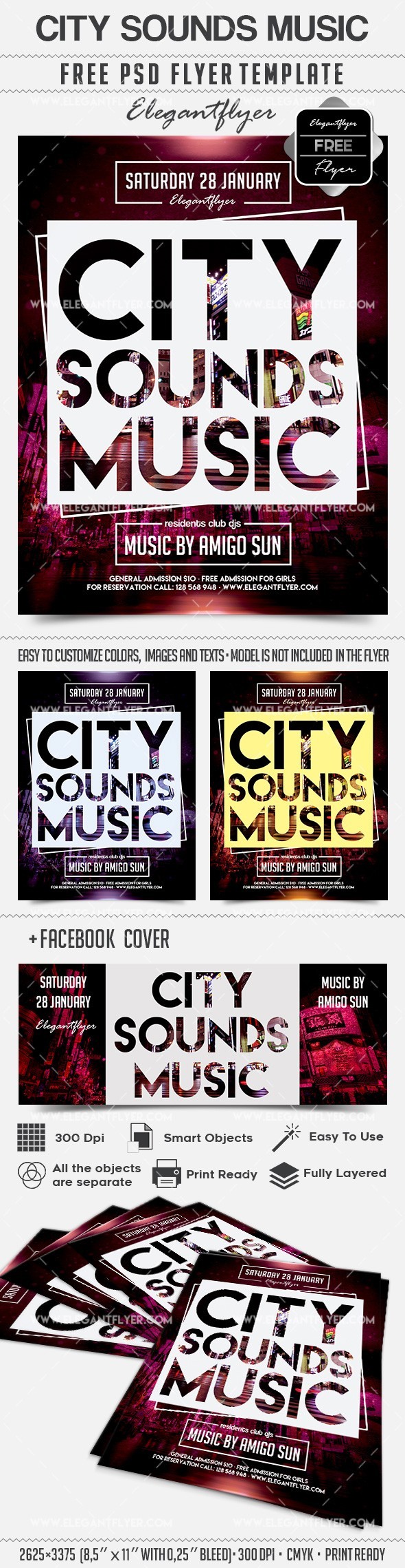 City Sounds Music by ElegantFlyer