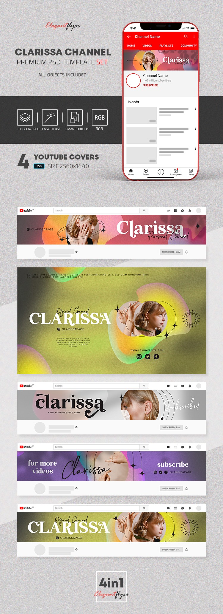 Kanał Clarissa na YouTube by ElegantFlyer
