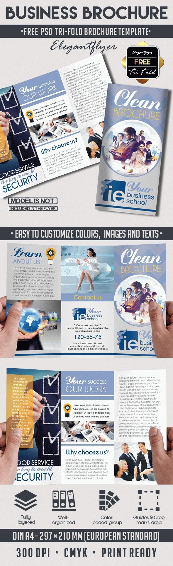 Clean Tri-Fold Brochure by ElegantFlyer