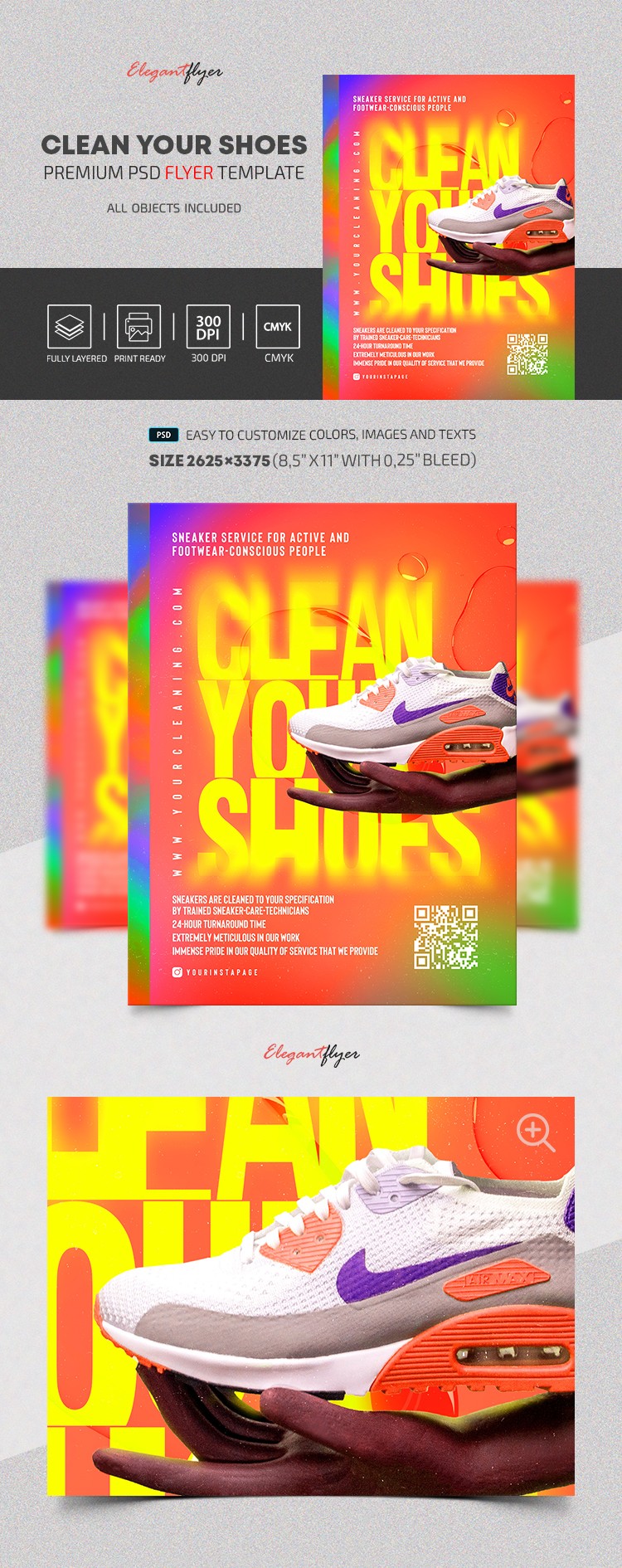 Reinigen Sie Ihre Schuhe Flyer by ElegantFlyer