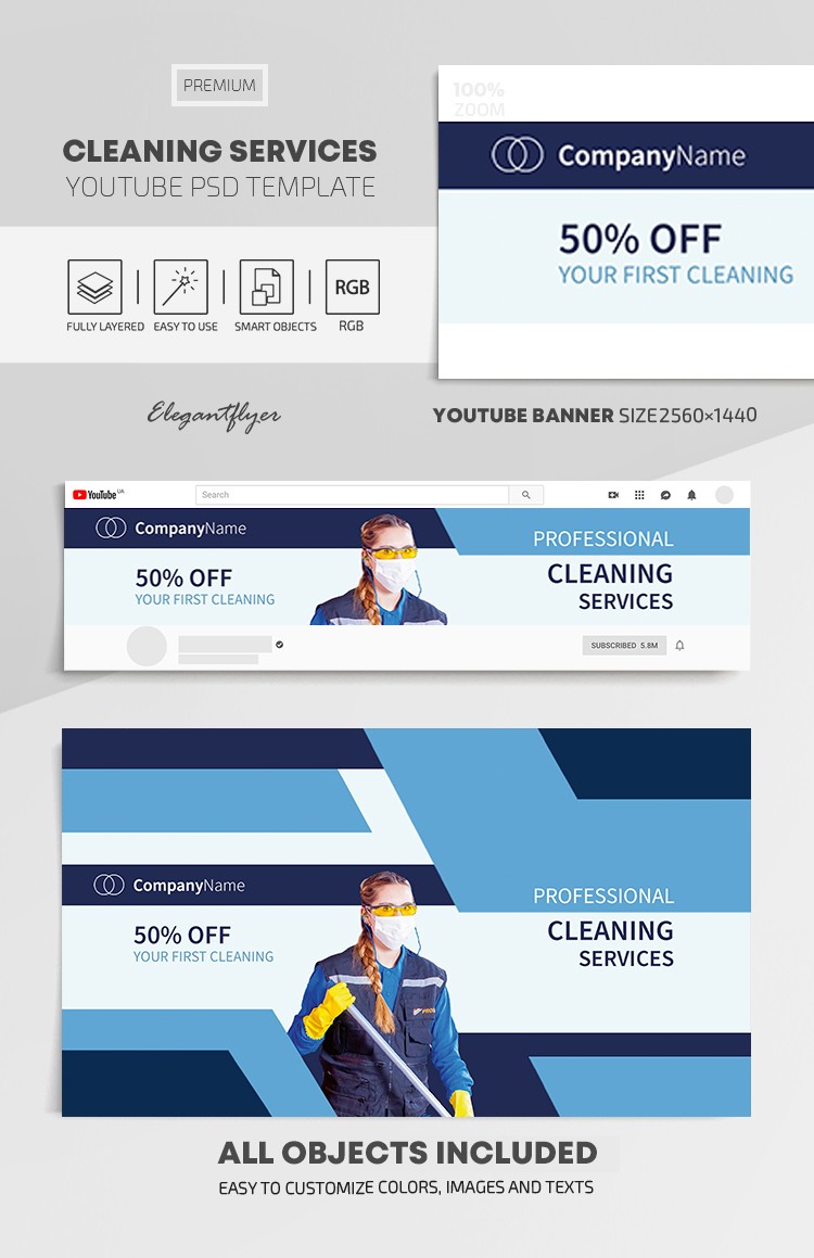 Cleaning Services Youtube by ElegantFlyer