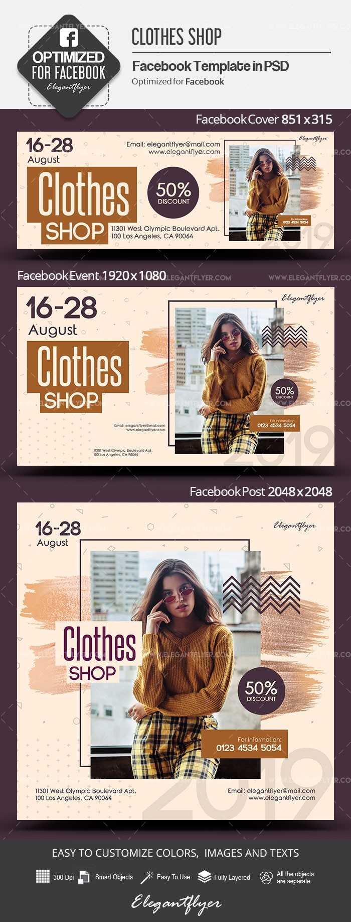 Clothes Shop Facebook by ElegantFlyer
