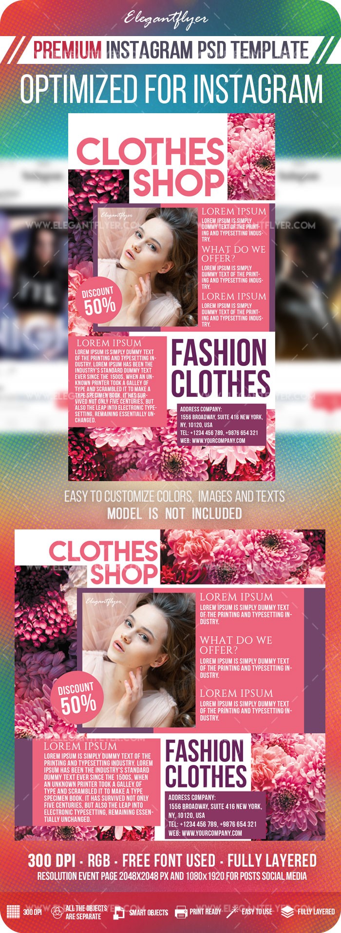 Boutique de vêtements Instagram by ElegantFlyer