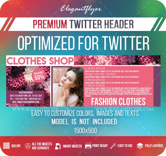 Clothes Shop Twitter by ElegantFlyer