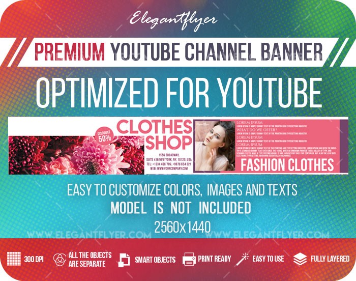 Kleidungsgeschäft Youtube by ElegantFlyer