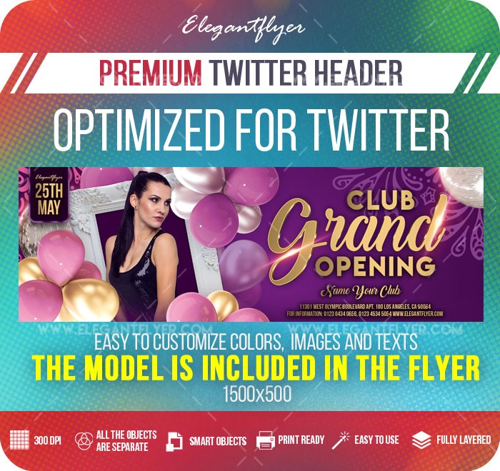 Club Grand Opening Twitter by ElegantFlyer