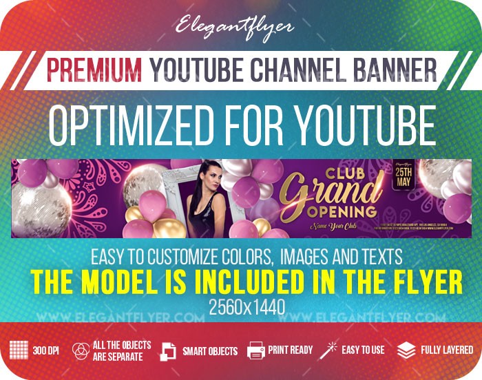 Club Grand Opening Youtube by ElegantFlyer