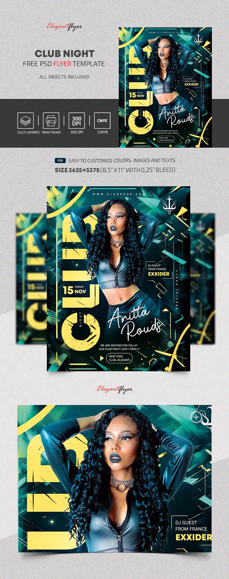 Nuit du Club Émeraude by ElegantFlyer