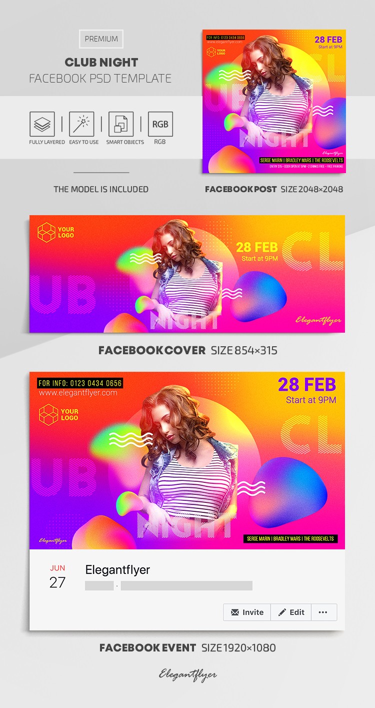 Noc klubowa na Facebooku by ElegantFlyer