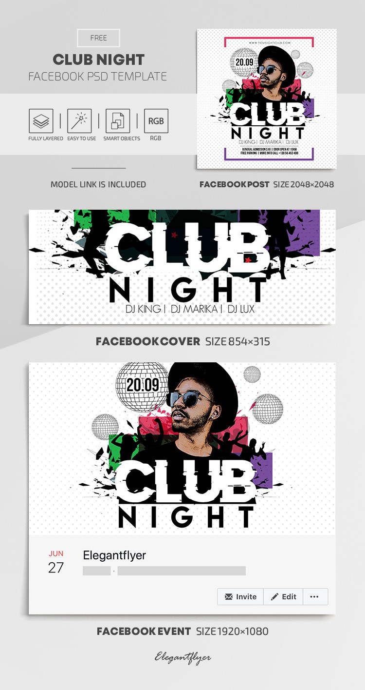 Club Night Facebook by ElegantFlyer